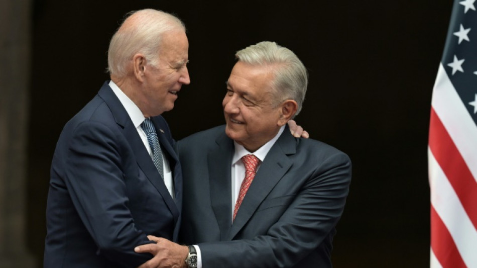 Biden meets Mexico president for talks on migrants, drugs