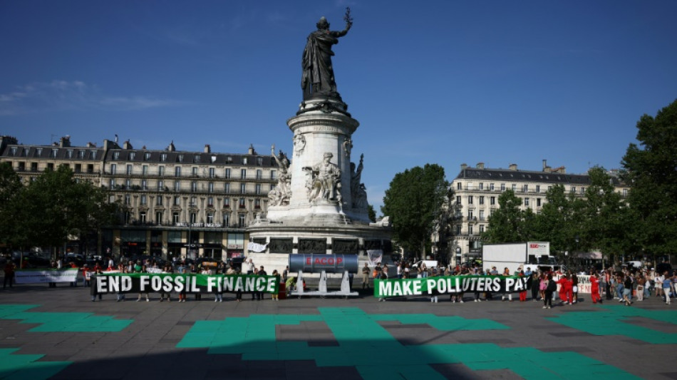 Pour passer à "une finance verte", des militants écologistes manifestent à Paris 