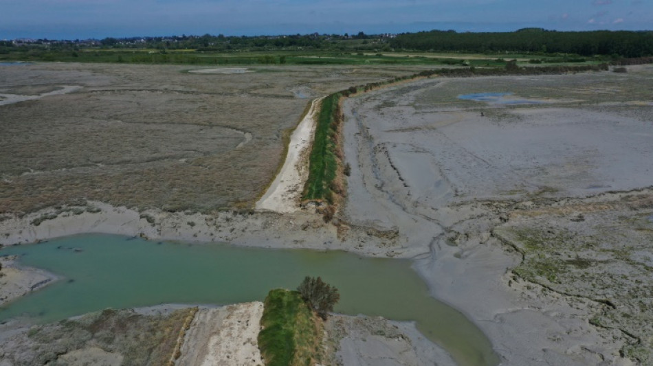 En baie de Lancieux, la mer monte et reprend en partie ses droits