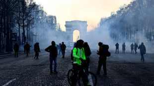 Les convois antipass à Paris, sur les Champs-Élysées