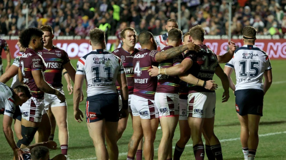 Applause as Australian rugby team Manly wear Pride jersey