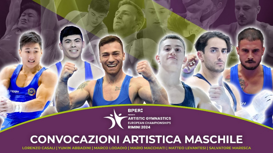 Ginnastica: Europei artistica; gli azzurri convocati per Rimini