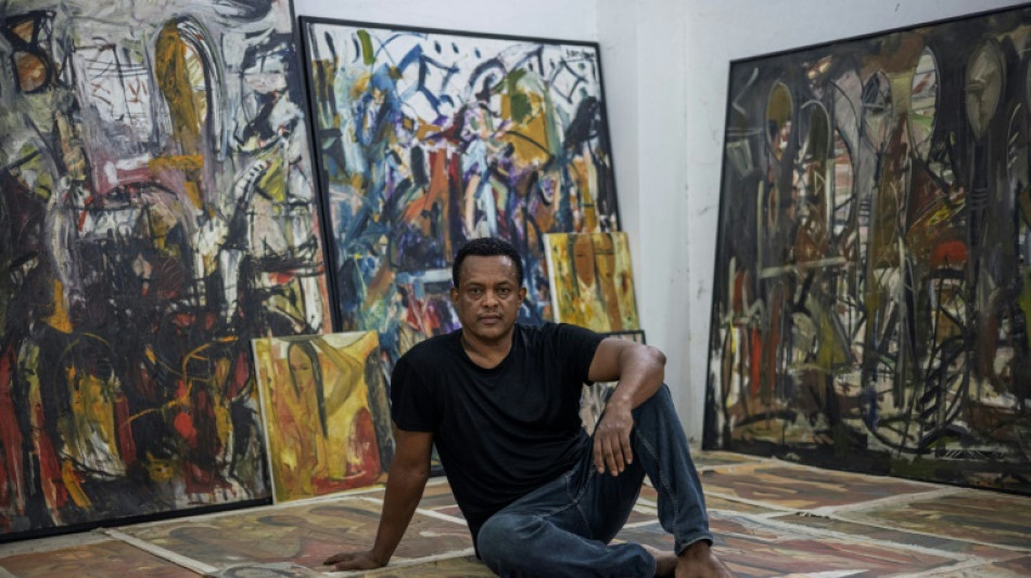 Ethiopian artist Fikru lays bare his emotions on canvas